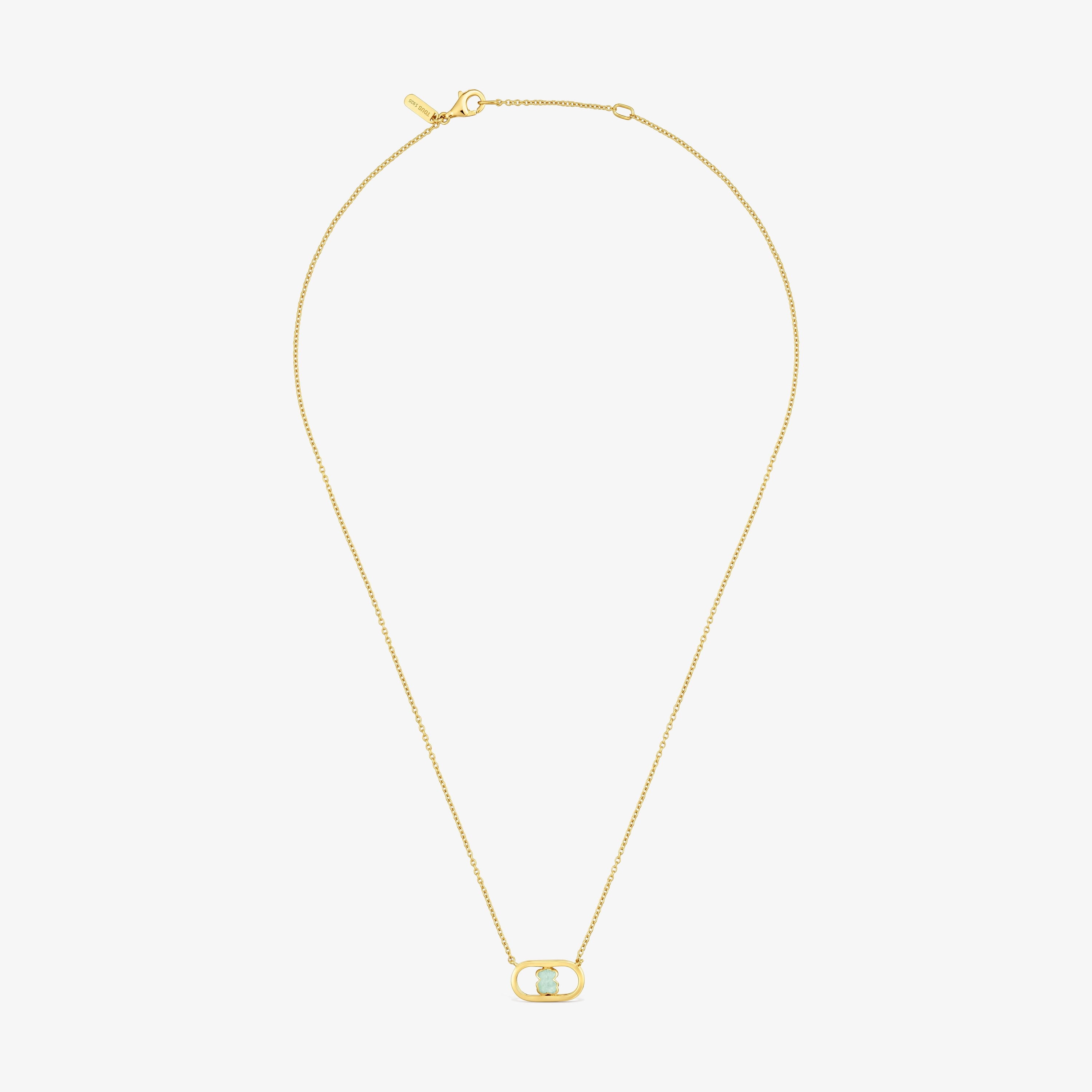 Necklace with 18K gold vermeil and amazonite TOUS Camille