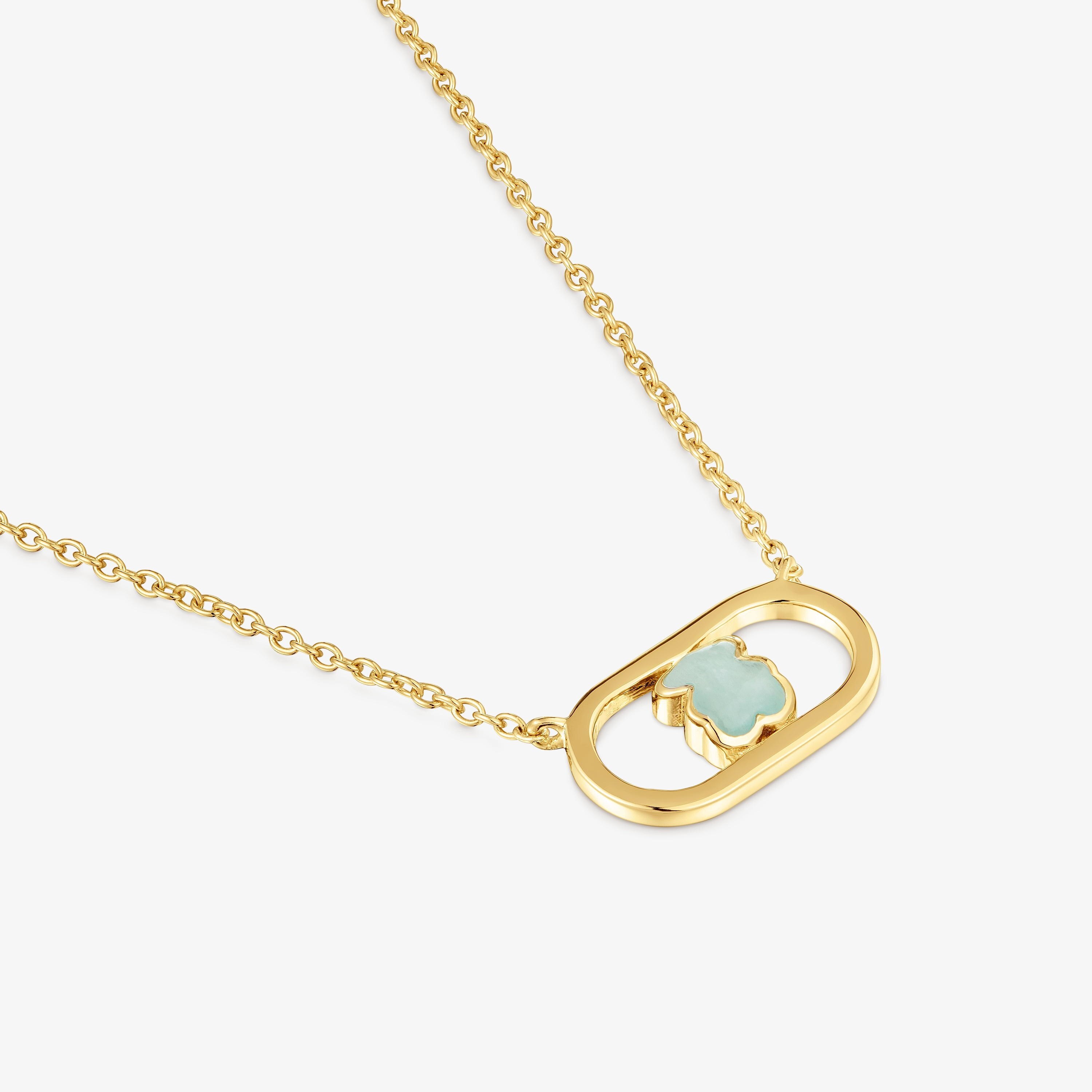 Necklace with 18K gold vermeil and amazonite TOUS Camille