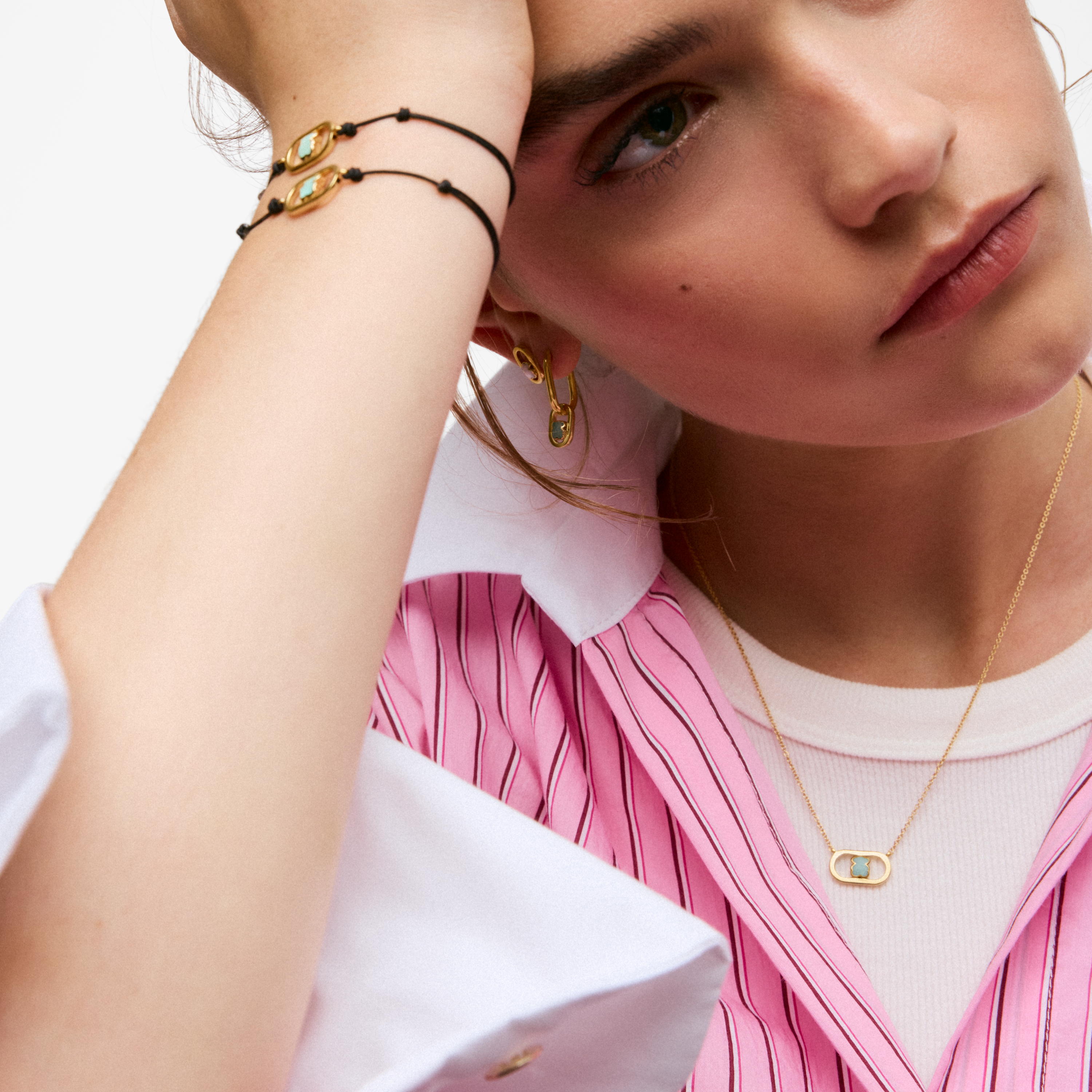 Necklace with 18K gold vermeil and amazonite TOUS Camille