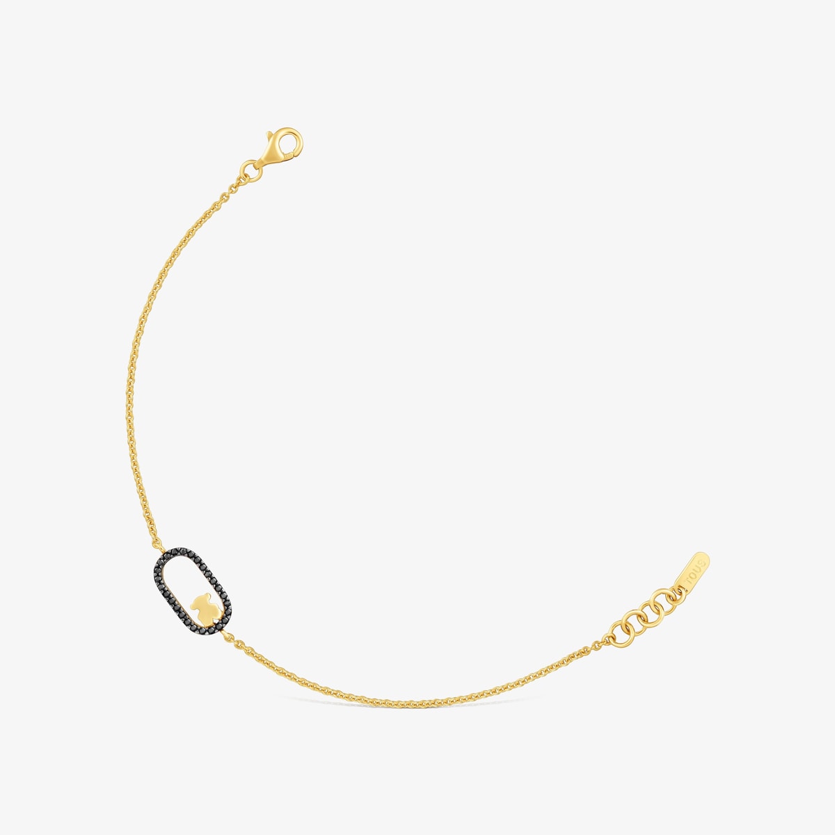 Pulsera Cadena Con Espinelas Y Baño De Oro 18 Kt Sobre Plata Camille