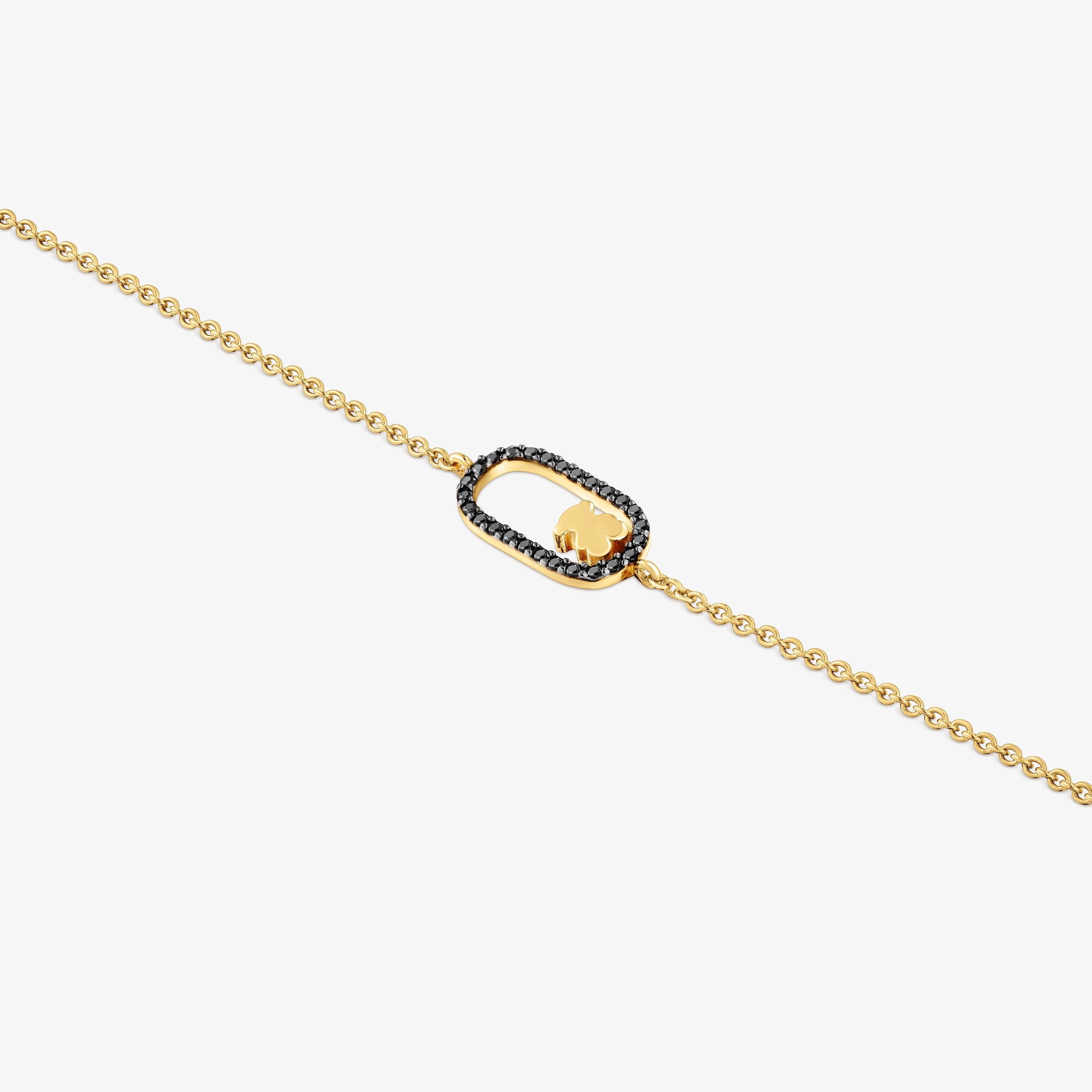 Chain bracelet with spinels and 18 kt gold plating on silver Camille