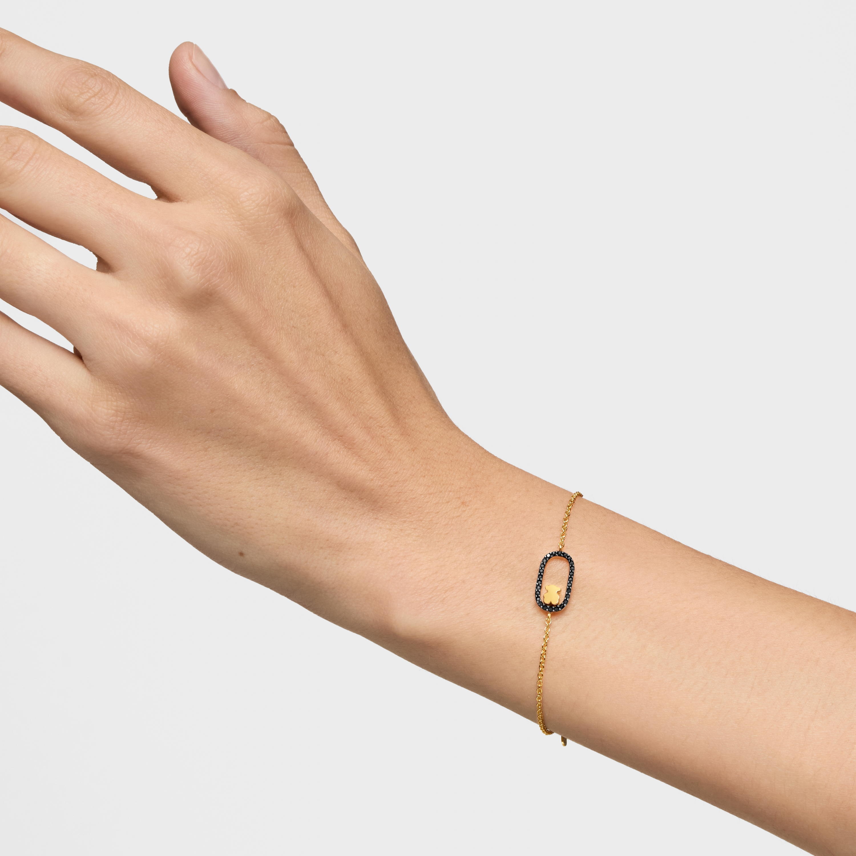 TOUS 18金 ブレスレット Chain bracelet with spinels and 18 kt gold plating on silver