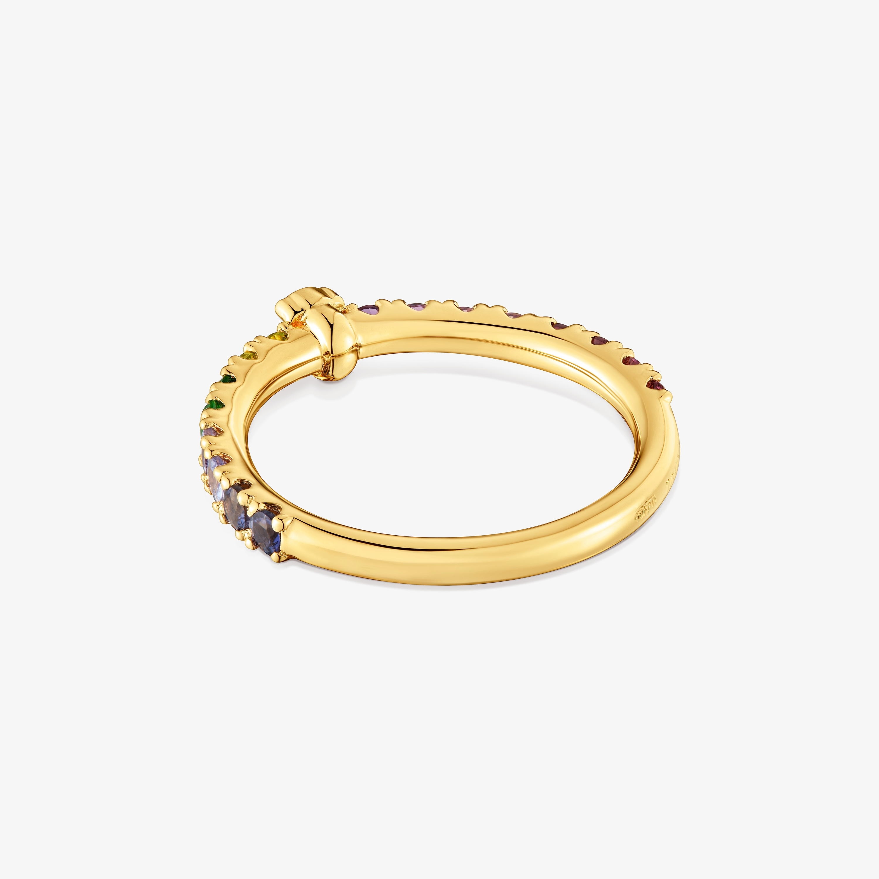18K gold vermeil Ring with gemstones TOUS Straight