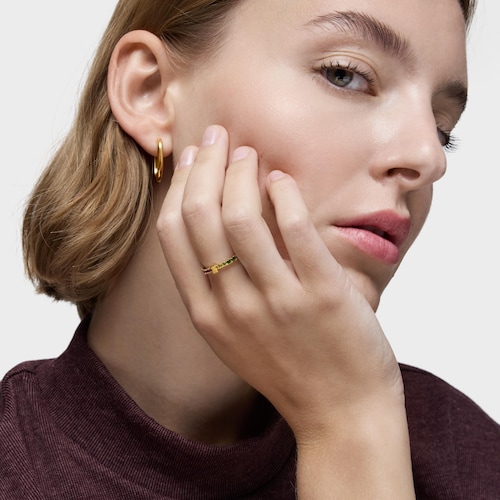 Ring aus 18&nbsp;kt vergoldetem Silber mit Edelsteinen TOUS Straight