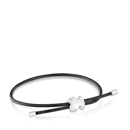 12&nbsp;mm silver and rubber bear Bracelet TOUS Bold Motif