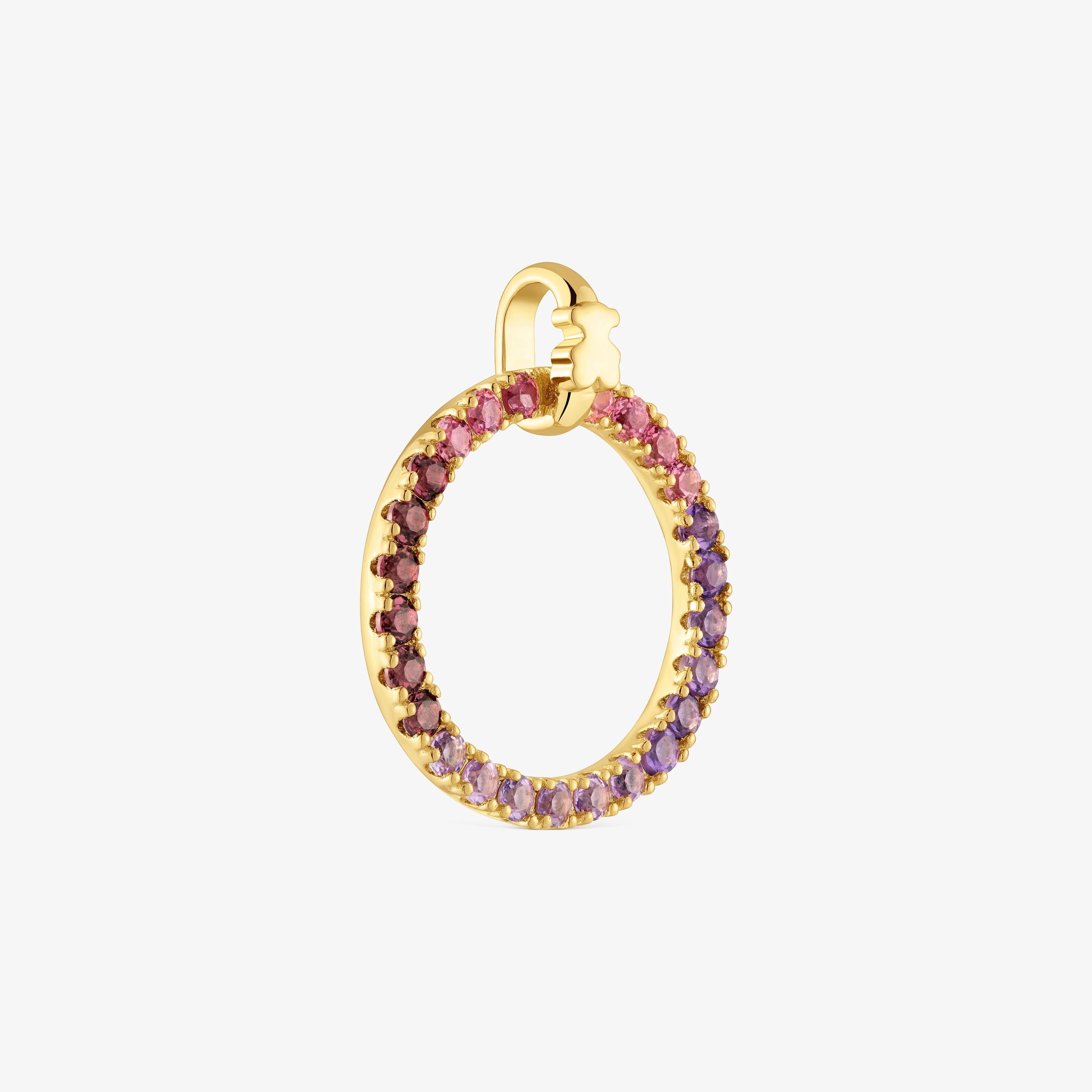 18K gold vermeil Pendant with gemstones TOUS Straight