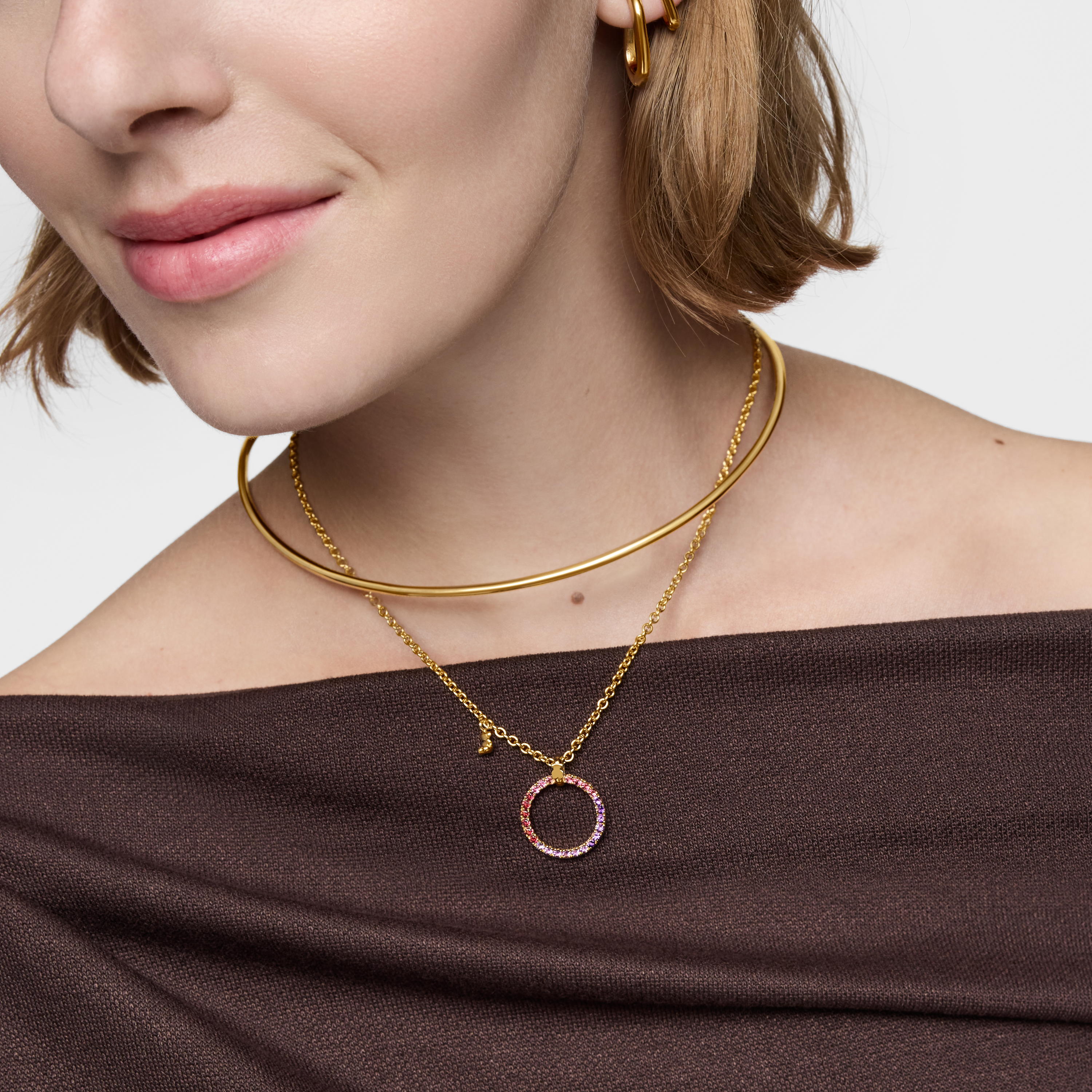 18K gold vermeil Pendant with gemstones TOUS Straight