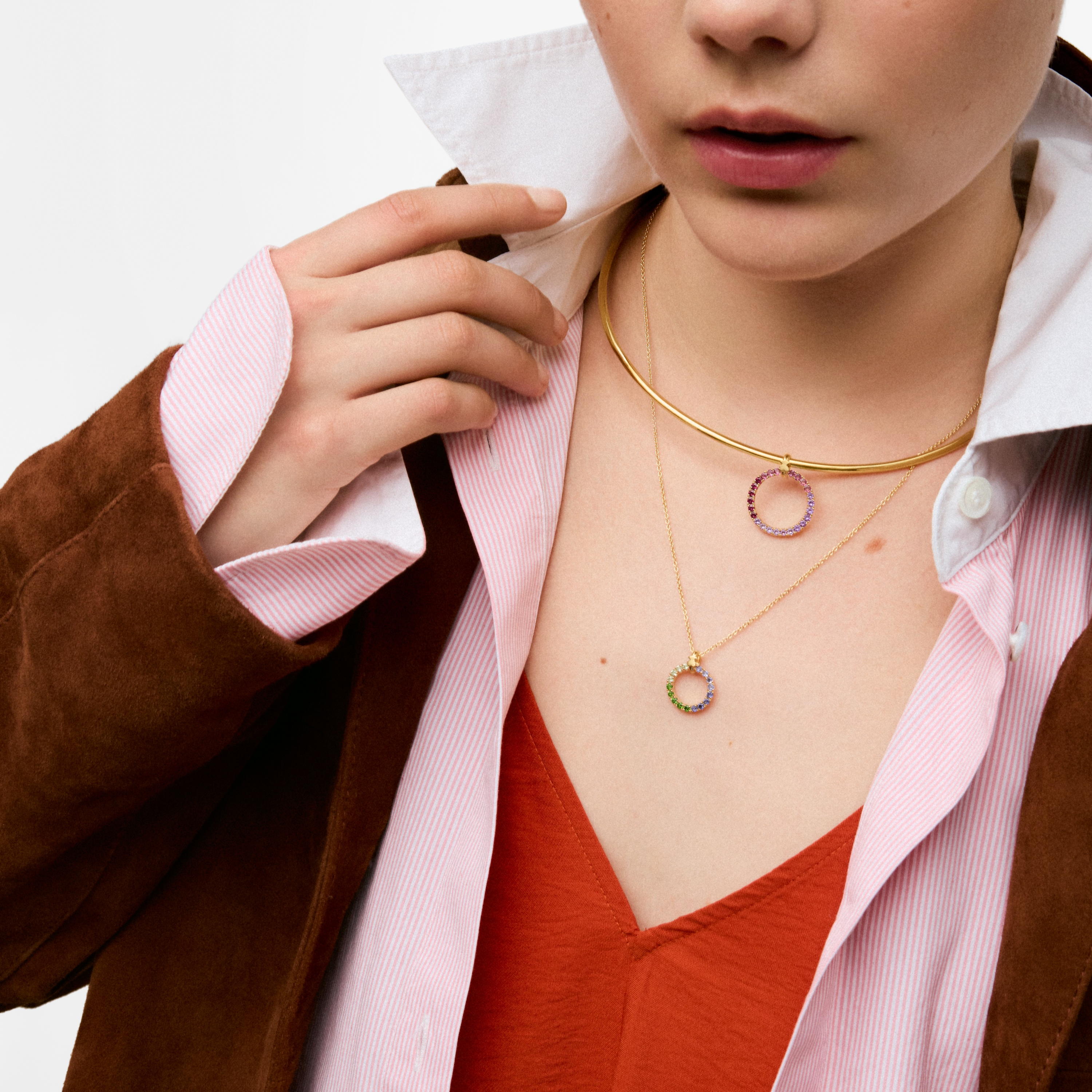 18K gold vermeil Pendant with gemstones TOUS Straight
