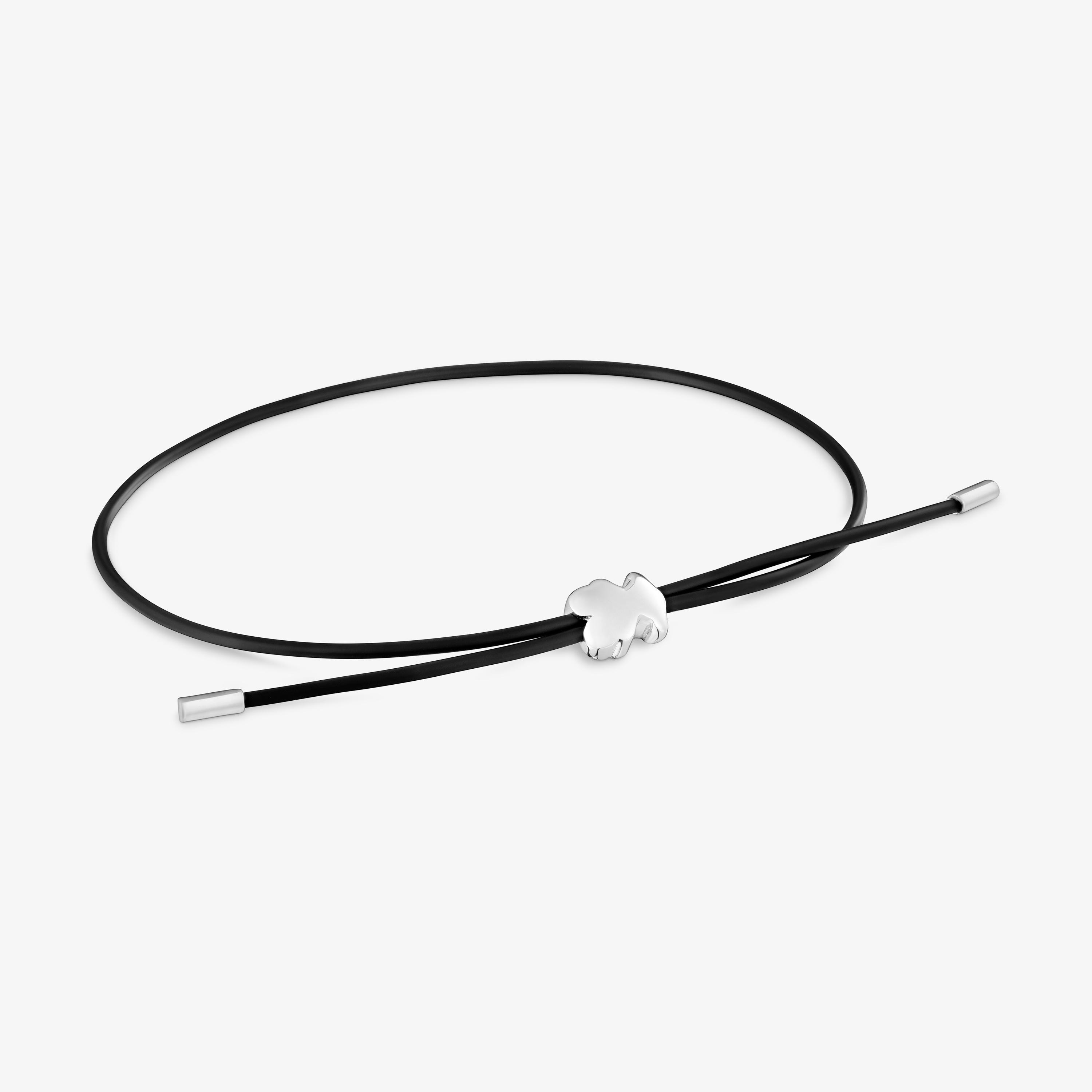 7 mm silver and rubber bear Bracelet TOUS Bold Motif | TOUS