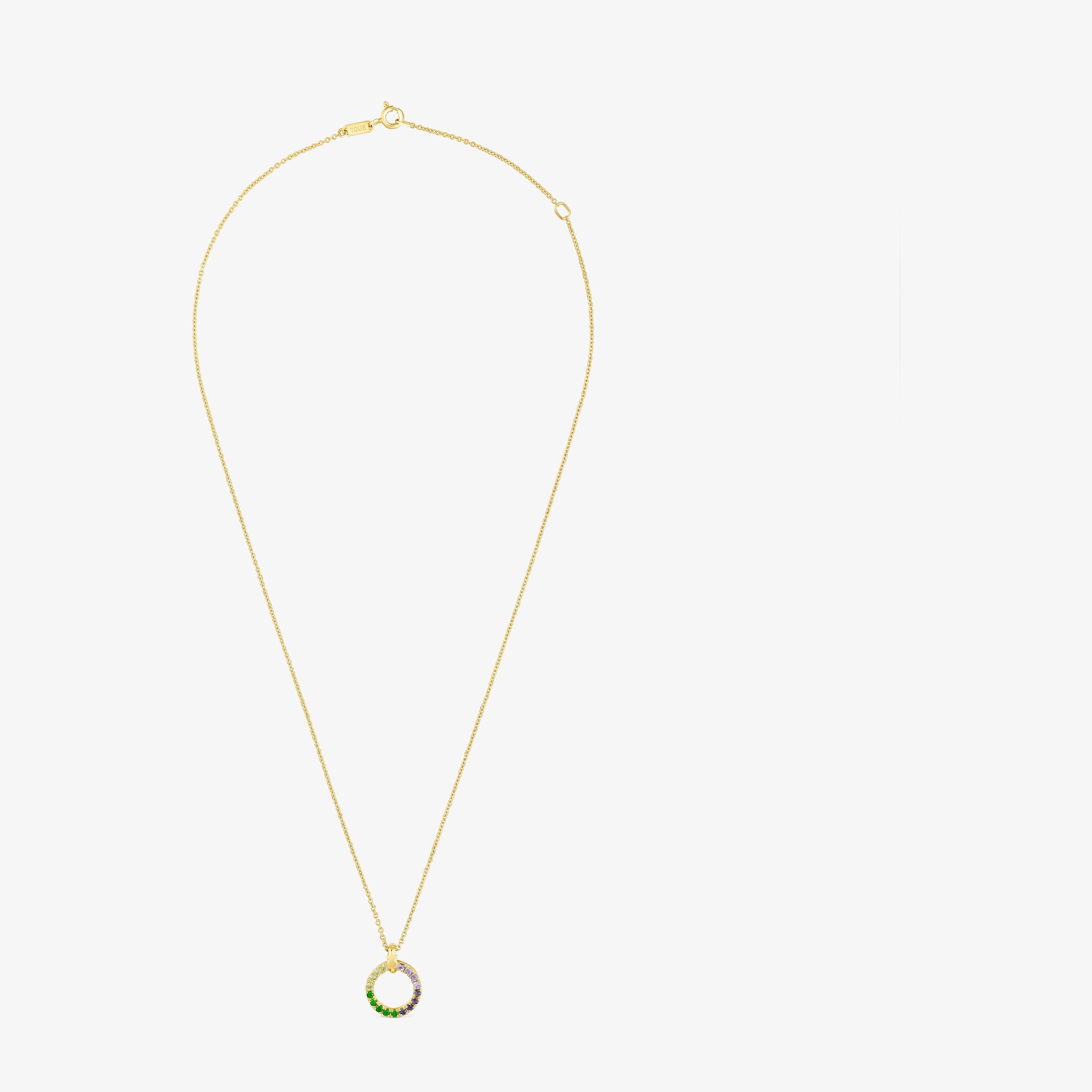 18K gold vermeil Necklace with gemstones TOUS Straight