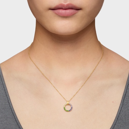 18kt gold-plated silver Necklace with gemstones TOUS Straight