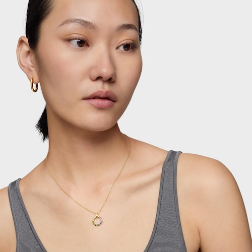 18kt gold-plated silver Necklace with gemstones TOUS Straight