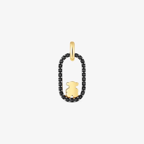 Pendant with 18 kt gold plating on silver and spinels Camille