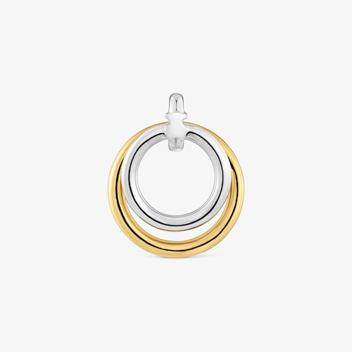 Two-tone Double hoop pendant TOUS Straight image number 0