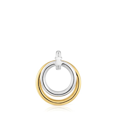 Dije doble aro bicolor Straight