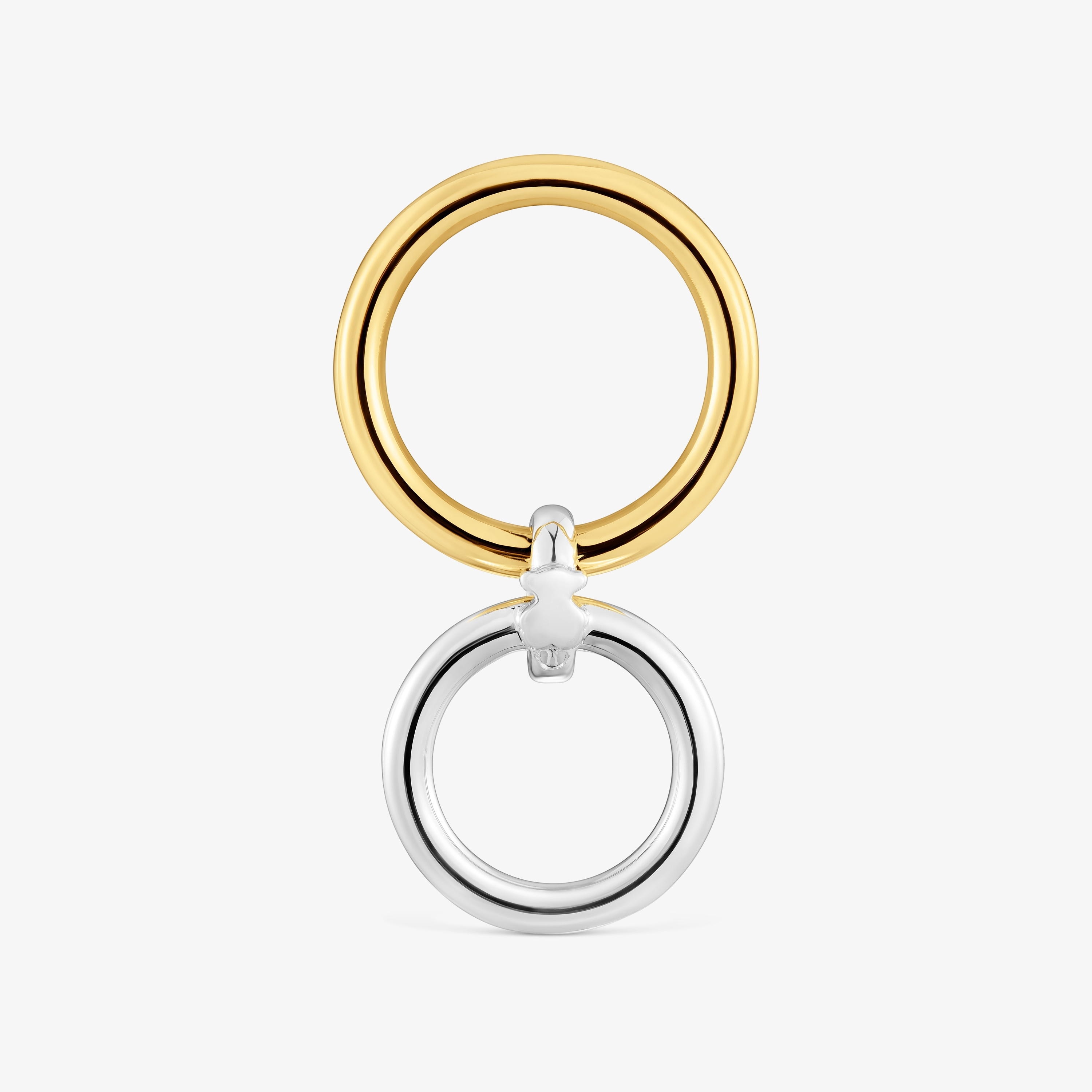 Two-tone Double hoop pendant TOUS Straight