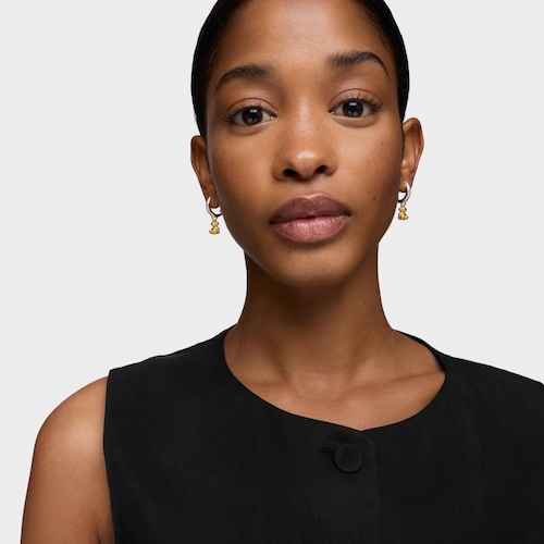 Zweifarbige Doppelb&auml;ren-Creolen Bold Bear