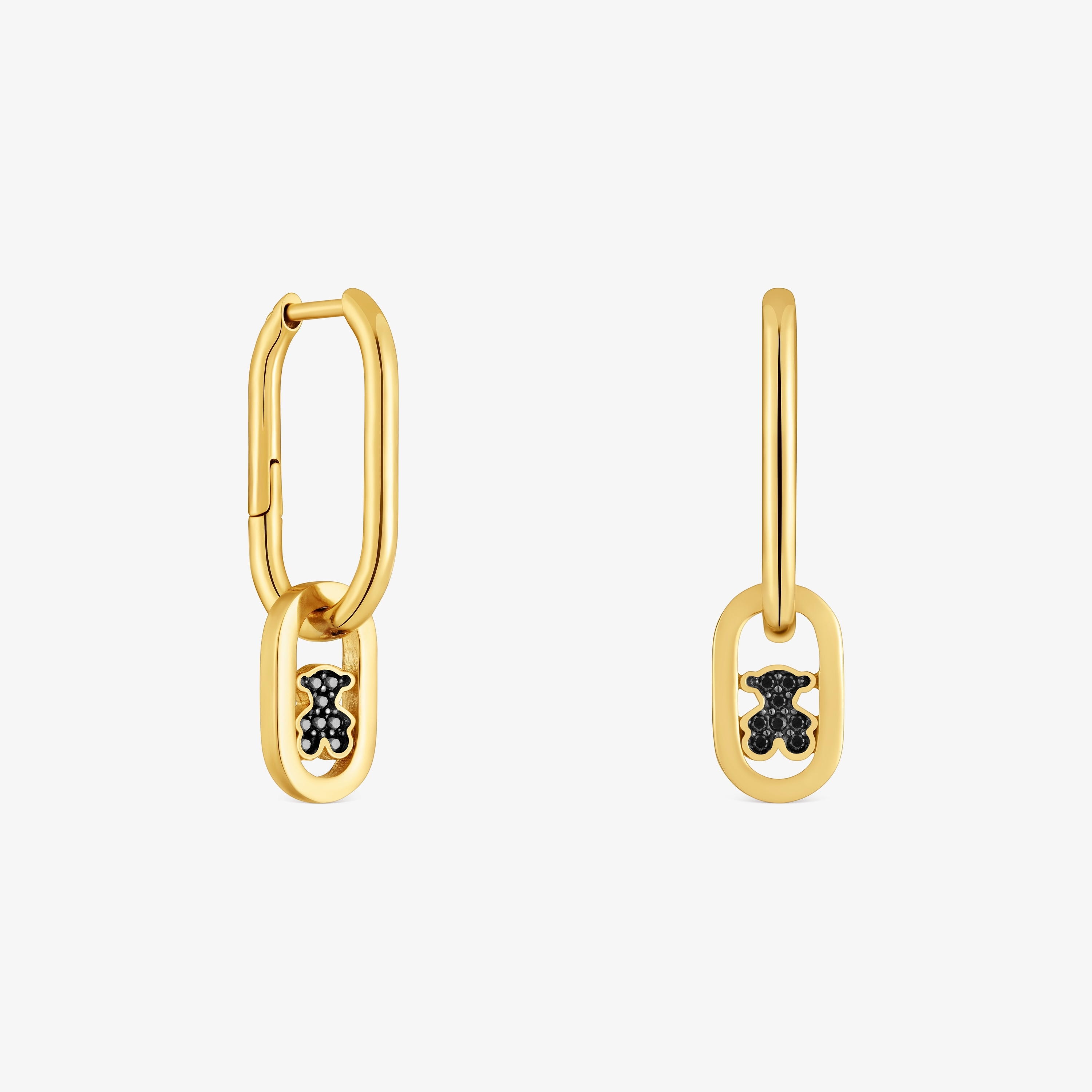 Hoop earrings with 18K gold vermeil and spinels TOUS Camille