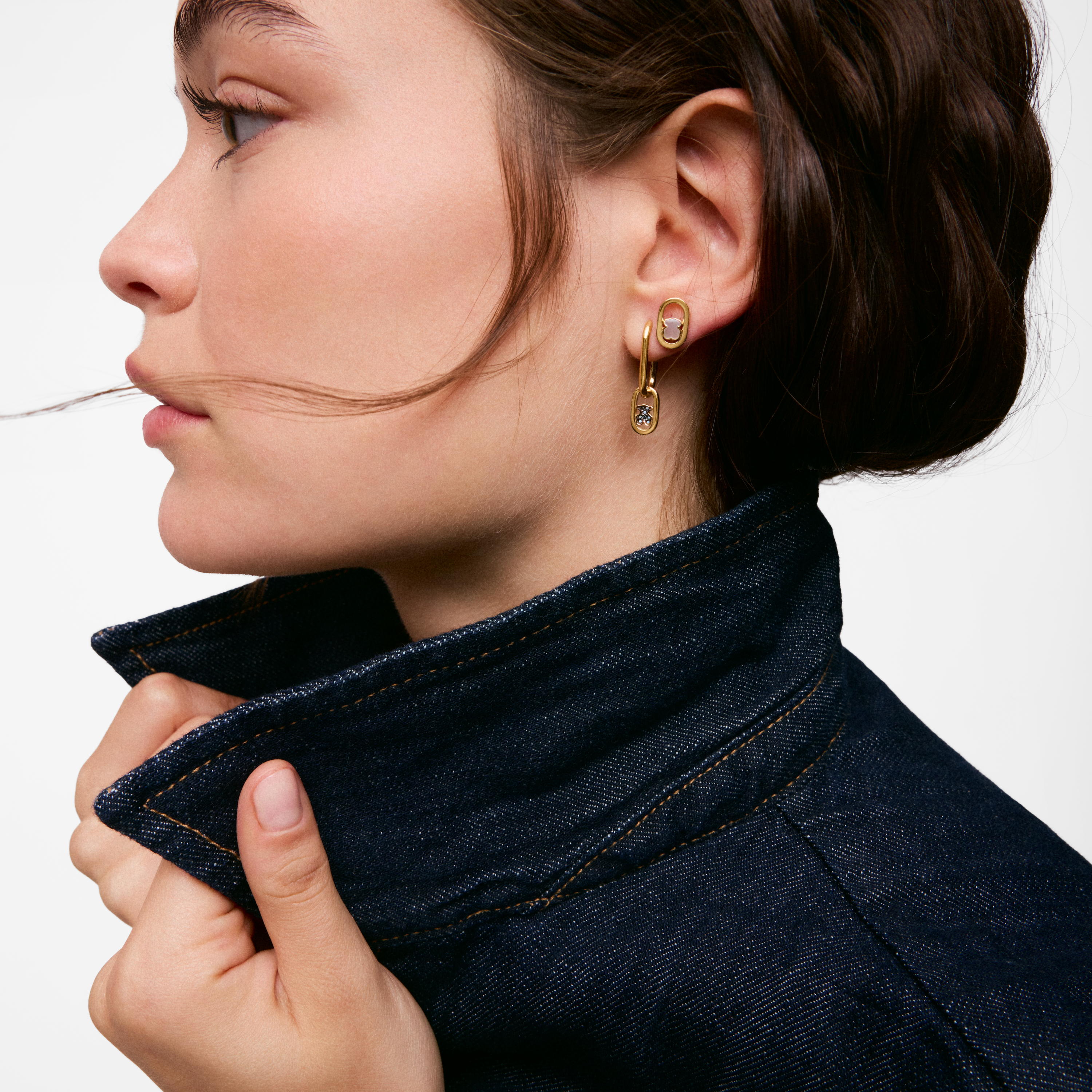 Hoop earrings with 18K gold vermeil and spinels TOUS Camille