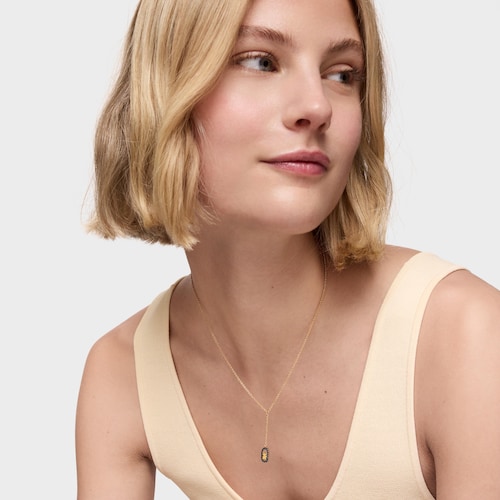 Pulseira de corrente com banho de ouro 18 kt em prata e espinéis Camille