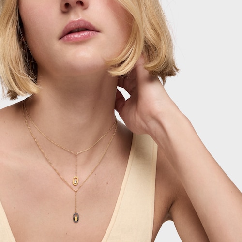 Pulseira de corrente com banho de ouro 18 kt em prata e espinéis Camille