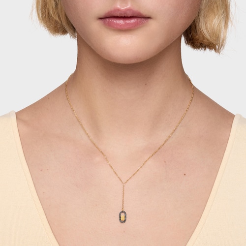 Pulseira de corrente com banho de ouro 18 kt em prata e espinéis Camille