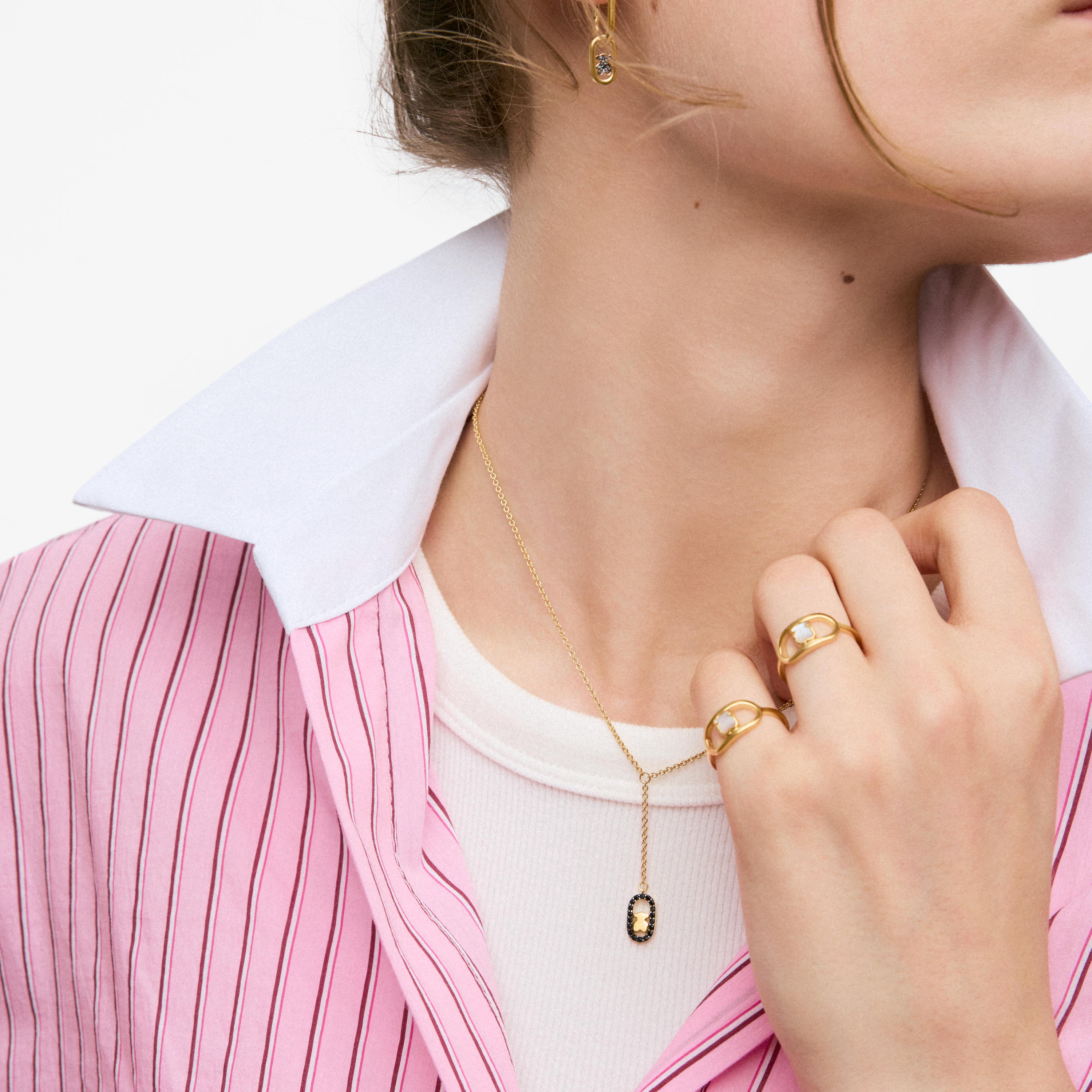Necklace with 18K gold vermeil and spinels TOUS Camille