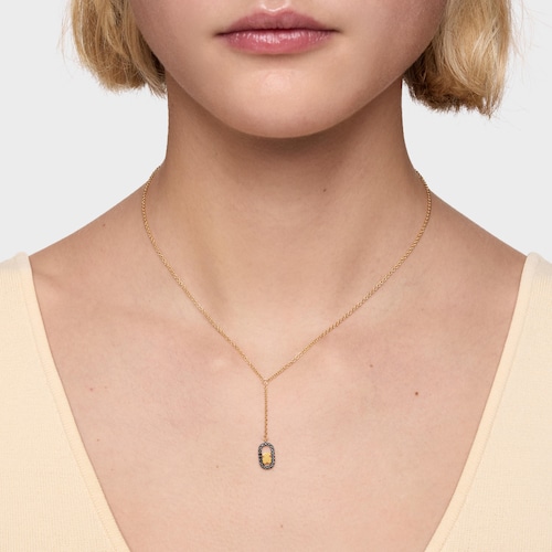 Pulseira de corrente com banho de ouro 18 kt em prata e espinéis Camille