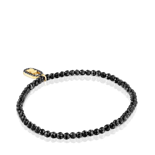 Brincos de argola com revestimento de ouro 18 kt em prata e espinelas Camille