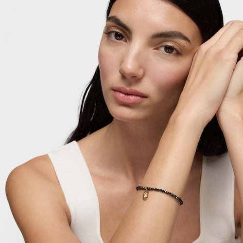 Brincos de argola com revestimento de ouro 18 kt em prata e espinelas Camille