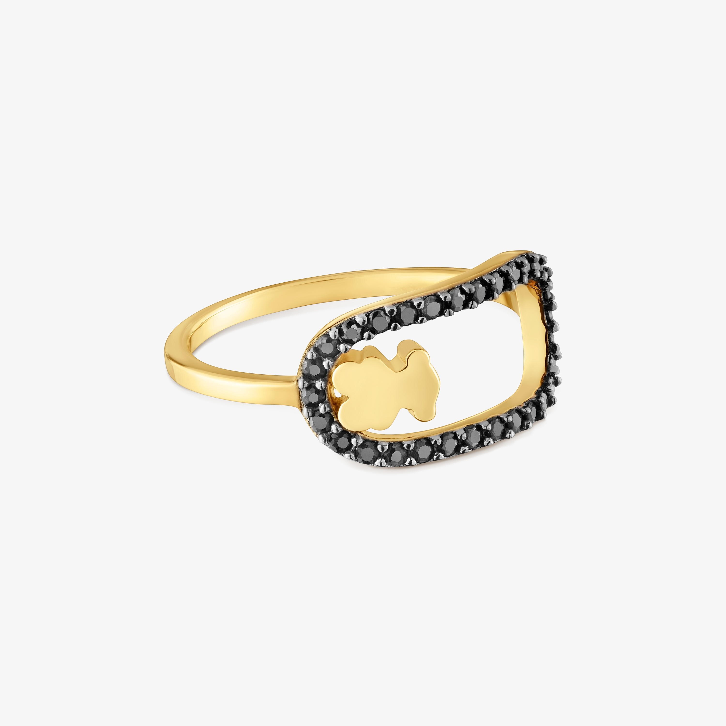 Ring with 18K gold vermeil and spinels TOUS Camille