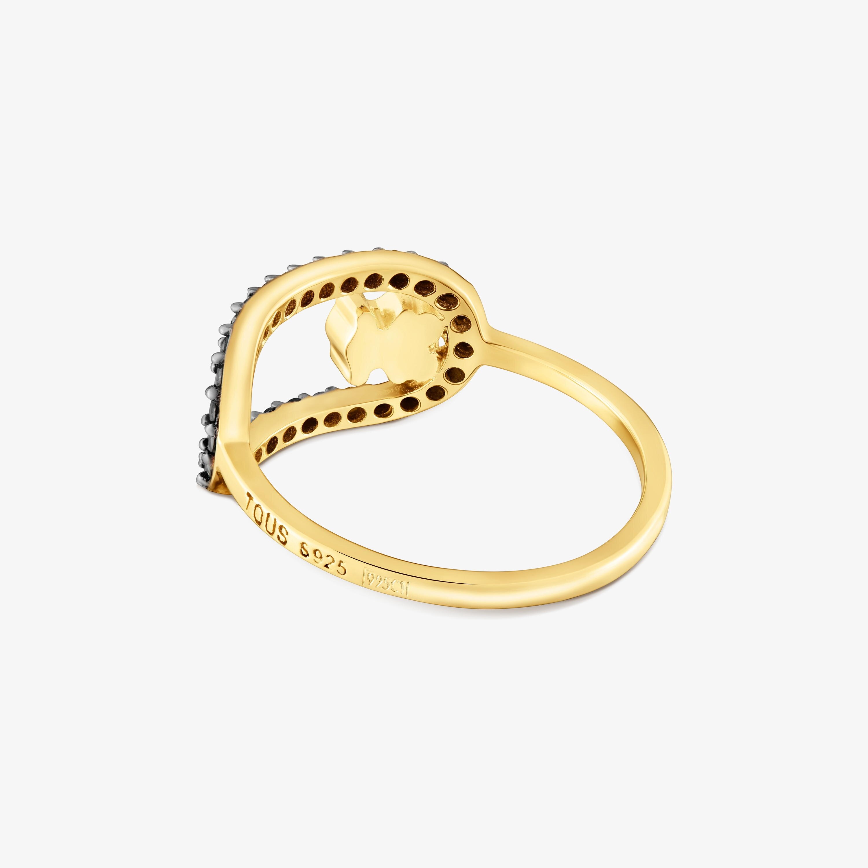 Ring with 18K gold vermeil and spinels TOUS Camille