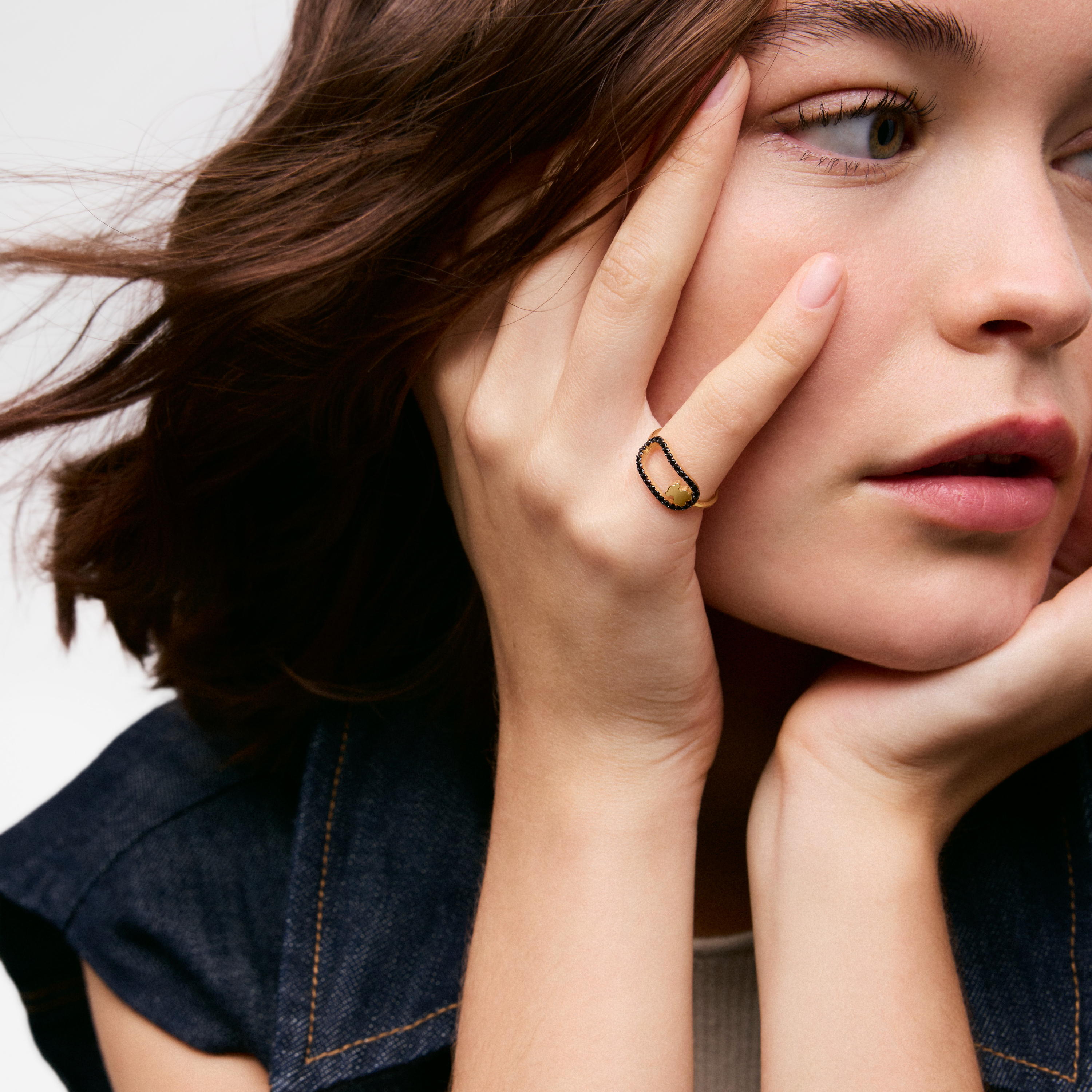 Ring with 18K gold vermeil and spinels TOUS Camille