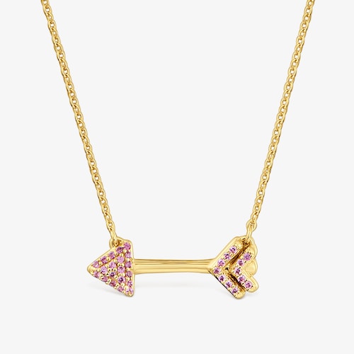 Collier en argent plaqu&eacute; or 18&nbsp;ct et rhodolites TOUS Flechazo