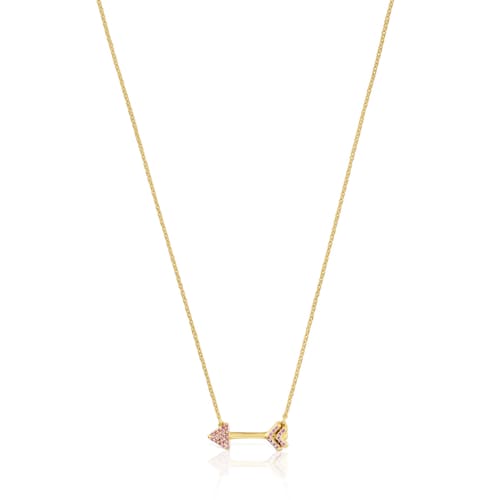 Collana in argento placcato oro 18&nbsp;kt e rodoliti TOUS Flechazo