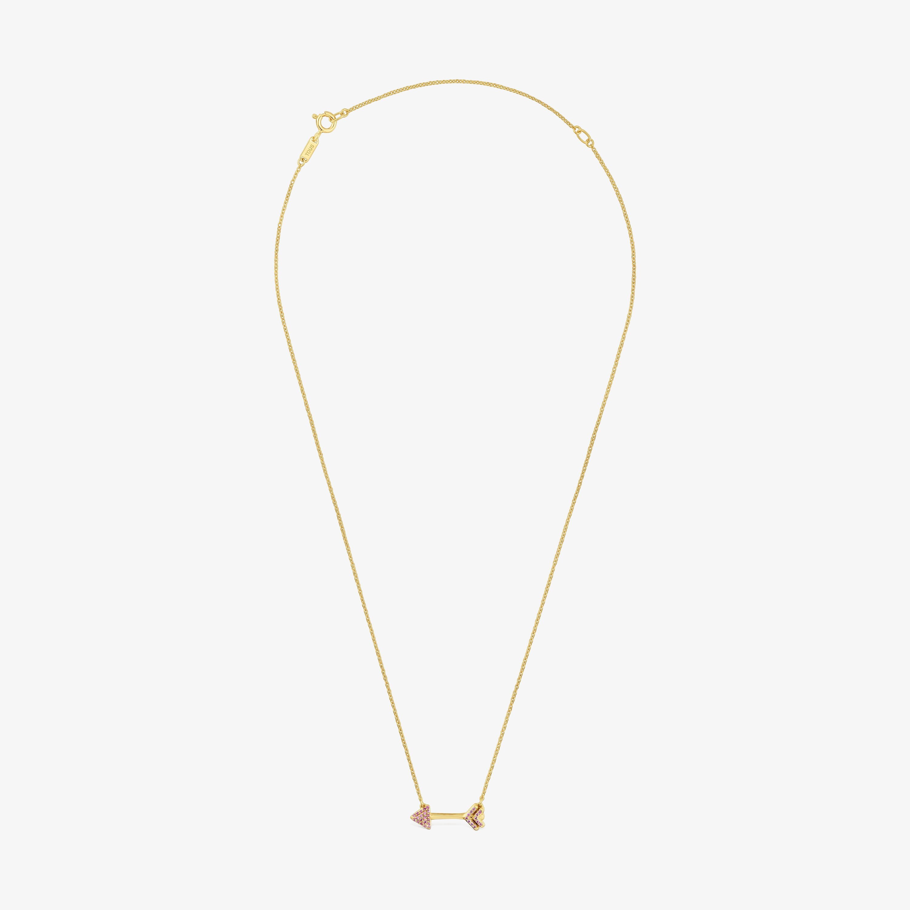 Necklace with 18K gold vermeil and rhodolites TOUS Flechazo