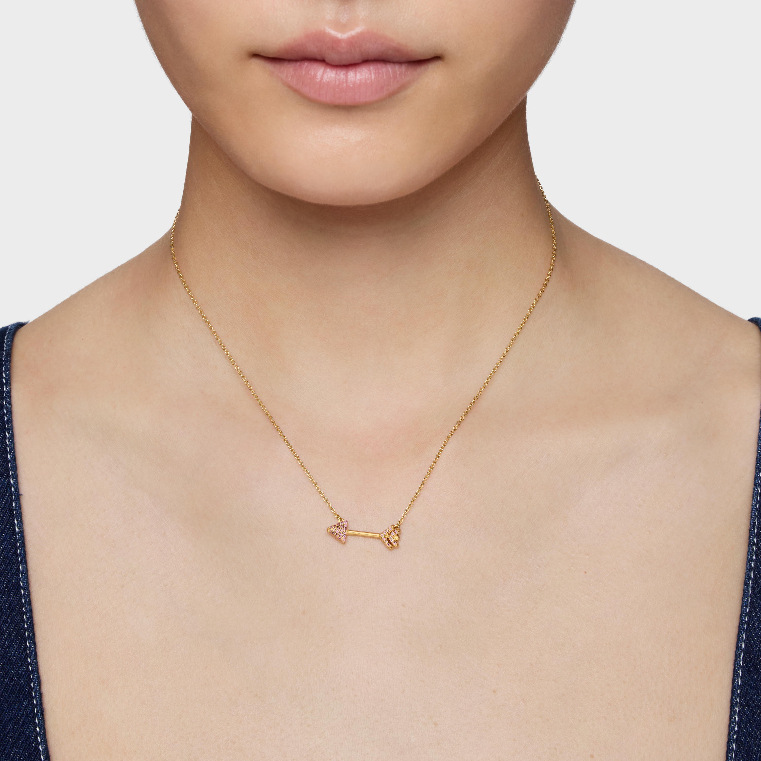 Necklace with 18K gold vermeil and rhodolites TOUS Flechazo