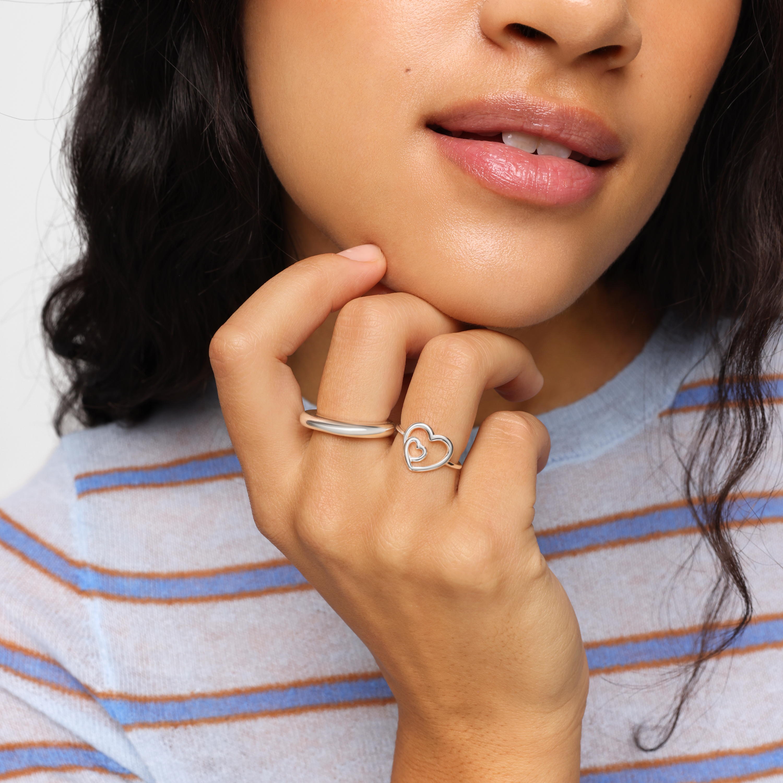 Silver silhouette Ring TOUS Flechazo