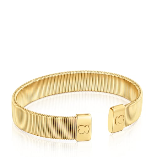 Pulsera esclava de acero dorado 12 mm Bulevard