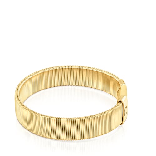 Pulsera esclava de acero dorado 12 mm Bulevard