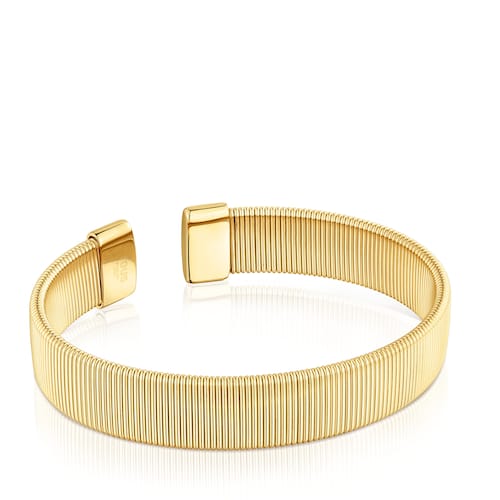 Pulsera esclava de acero dorado 12 mm Bulevard