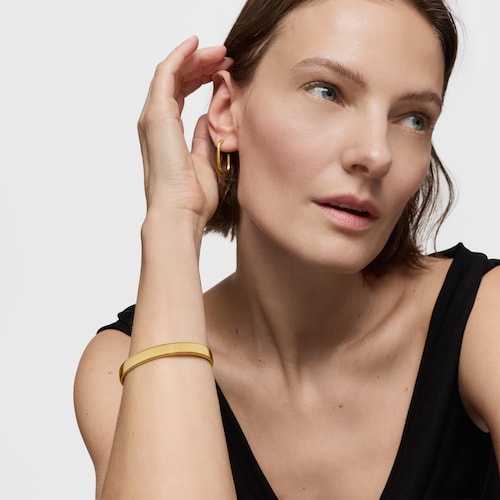 Pulseira escrava em aço dourado 8 mm Bulevard