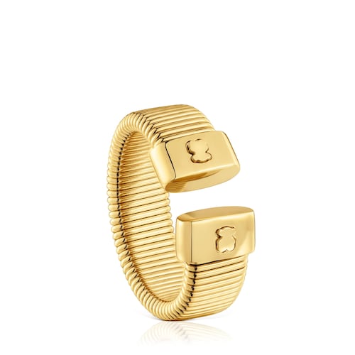 Gold-colored steel open Ring Bulevar