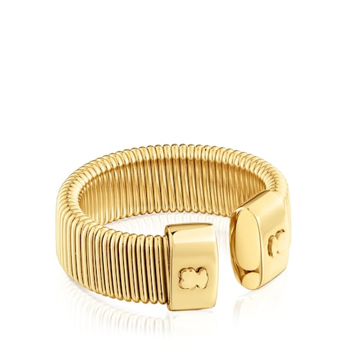 Gold-colored steel open Ring Bulevar