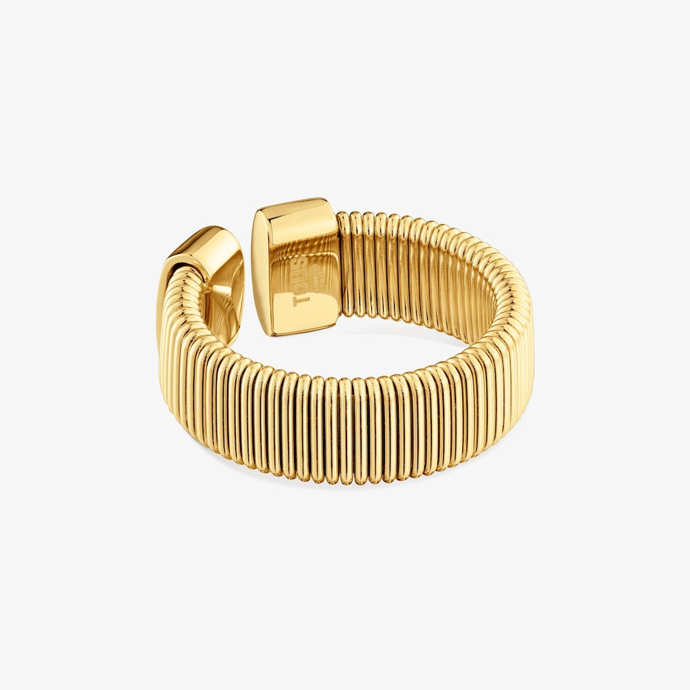 Gold-colored steel open Ring Bulevar