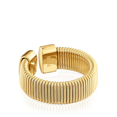 Gold-colored steel open Ring Bulevar