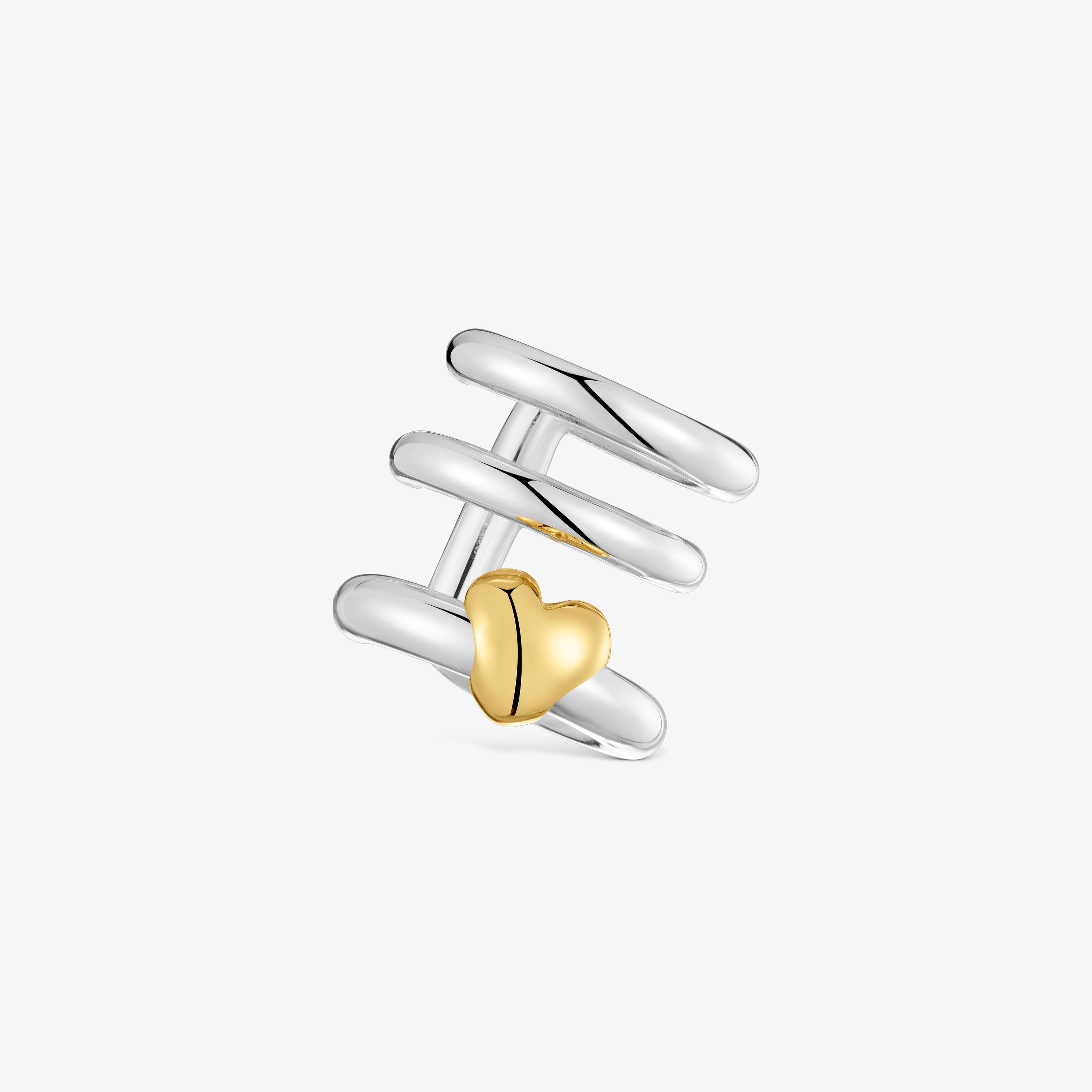 Earcuff triple aro bicolor motivo corazón TOUS Flechazo | TOUS