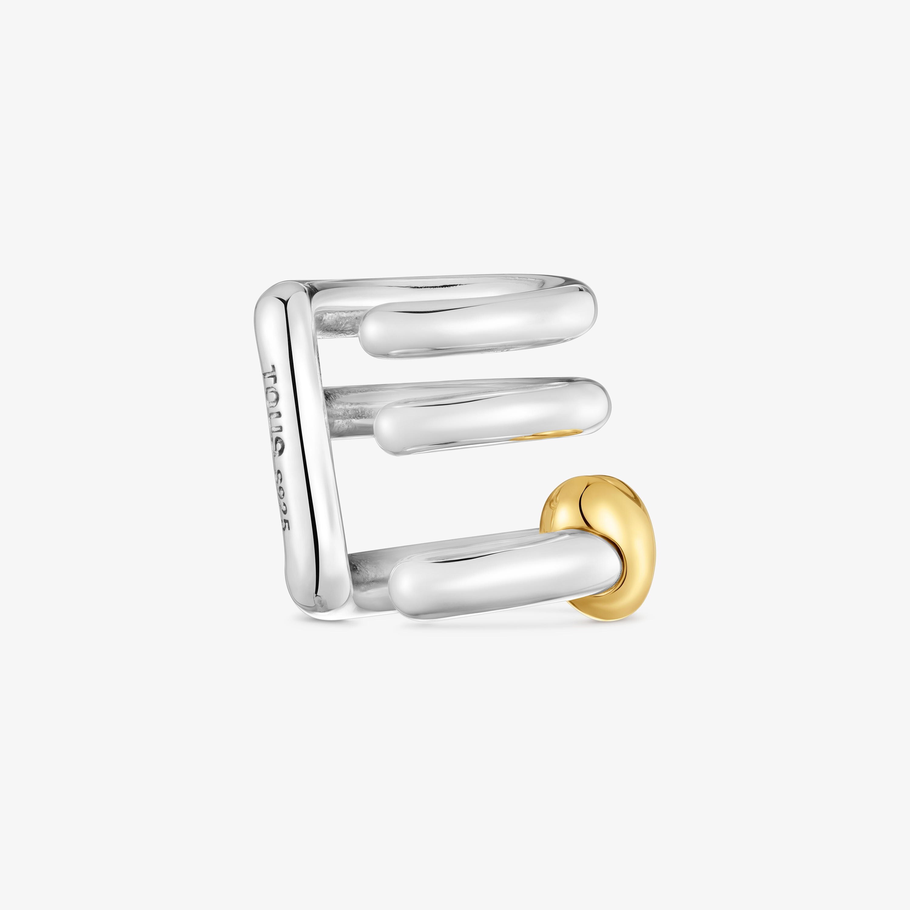 Two-tone heart-motif Triple hoop earcuff TOUS Flechazo
