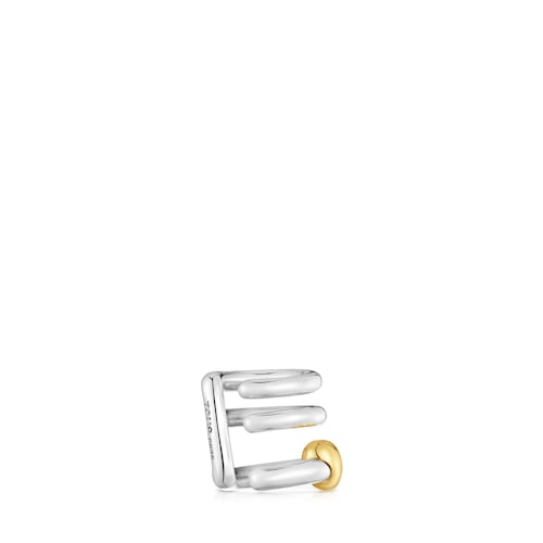 Two-tone heart-motif Triple hoop earcuff TOUS Flechazo