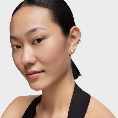 Two-tone heart-motif Triple hoop earcuff TOUS Flechazo